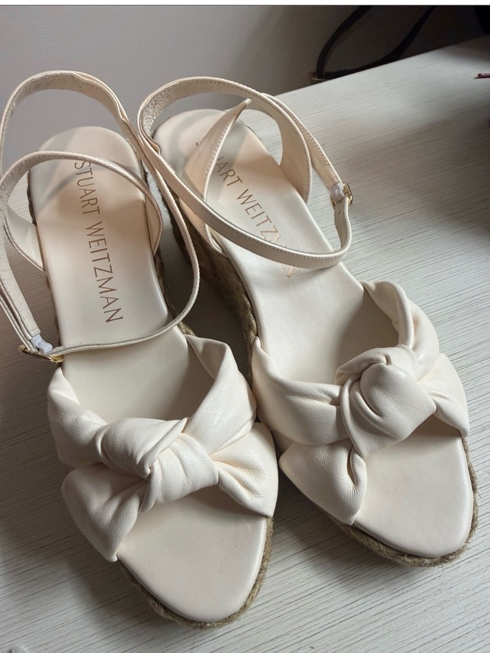 New Stuart weitzman Playa Espadrille Knot Wedge Sandal - Picture 4 of 6